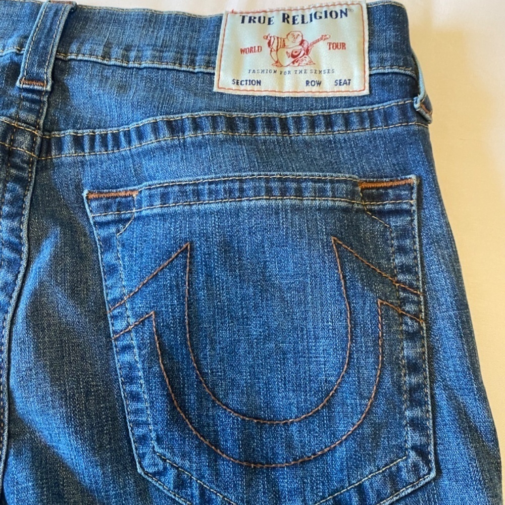 True Religion-Men's Rocco Relaxed Skinny Jean-No Flap-Dark Wash- Size 34 - Picture 12 of 12